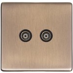 M Marcus Heritage Brass Vintage Range TV/FM Diplexed Socket