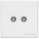 M Marcus Heritage Brass Vintage Range TV/FM Diplexed Socket