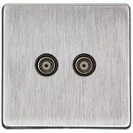 M Marcus Heritage Brass Vintage Range TV/FM Diplexed Socket