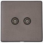 M Marcus Heritage Brass Vintage Range TV/FM Diplexed Socket