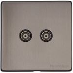 M Marcus Heritage Brass Vintage Range TV/FM Diplexed Socket