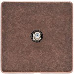 M Marcus Heritage Brass Vintage Range 1 Gang Satellite Socket