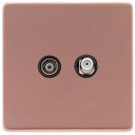 M Marcus Heritage Brass Vintage Range TV/Satellite Socket