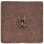 M Marcus Heritage Brass Vintage Range 1 Gang 2 Way Toggle Switch
