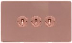 M Marcus Heritage Brass Vintage Range 3 Gang 2 Way Toggle Switch