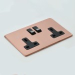 M Marcus Heritage Brass Vintage Range Double Switched Socket