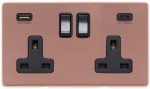 M Marcus Heritage Brass Vintage Range Double USB-A+C Socket
