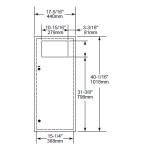 Bobrick B-35643 TrimLineSeries™ Recessed Waste Receptacle – 45.5L Capacity