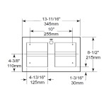 Bobrick B-3588 TrimLineSeries™ Surface-Mounted Multi-Roll Toilet Tissue Dispenser