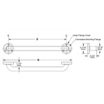 Bobrick B-580616 Series Vinyl-Coated Grab Bar with Snap Flange