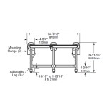 Bobrick B-918116 Bariatric Folding Shower Seat with Legs