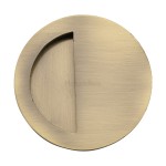 M Marcus Heritage Brass Round Half Moon Flush Pull 89mm 