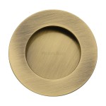 M Marcus Heritage Brass Round Flush Pull 63mm 