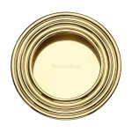 M Marcus Heritage Brass Round Reeded Flush Pull 63mm 