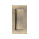 M Marcus Heritage Brass Rectangular Flush Pull 105 x 58mm