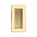 M Marcus Heritage Brass Reeded Rectangular Flush Pull 105 x 58mm