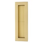 M Marcus Heritage Brass Reeded Rectangular Flush Pull 175 x 58mm