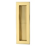 M Marcus Heritage Brass Reeded Rectangular Flush Pull 175 x 58mm