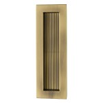 M Marcus Heritage Brass Reeded Rectangular Flush Pull 175 x 58mm