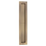 M Marcus Heritage Brass Reeded Rectangular Flush Pull 300 x 58mm