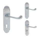 Carlisle Brass Oakley Lever on Plate - Satin Chrome Plate