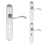 Carlisle Brass Andros Lever on Long Plate - Polished Chrome Plate