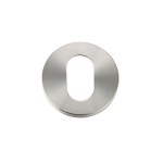 Oval Profile Concealed Fixing Escutcheons – Push on Rose – 52mm Ø – Antimicrobial Satin Stainless Steel