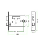 Horizontal Euro Mortice Sash Lock – Satin Stainless Steel