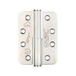 Extremely Heavy Duty Left Hand Grade 14 Lift Off Hinges 102 x 76 x 3mm – Radius corners – Satin Stainless Steel