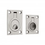 Rectangular Flush Ring Pull Handles for Cupboard and Wardrobe doors, etc.