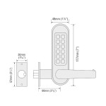 Codelocks CL510 & CL515 Fire Rated Heavy Duty Tubular Mortice Latch Mechanical Digital Door Lock  – Matt Black