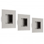 Square Flush Pull Handles for Cupboard & Wardrobe doors etc
