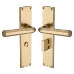 M Marcus Heritage Brass Octave Door Handle on Plate Satin Brass