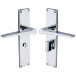 M Marcus Heritage Brass Gio Door Handle on Plate Polished Chrome Plate