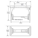 Bobrick B-264 ClassicSeries® Surface-Mounted Vandal-Resistant Toilet Tissue Dispenser for Single Roll
