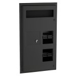 Bobrick B-357 ClassicSeries® Partition-Mounted, Seat-Cover Dispenser, Sanitary Napkin Disposal and Toilet Tissue Dispenser