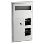 Bobrick B-357 ClassicSeries® Partition-Mounted, Seat-Cover Dispenser, Sanitary Napkin Disposal and Toilet Tissue Dispenser