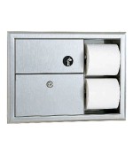 Bobrick B-3094 ClassicSeries® Recessed Sanitary Napkin Disposal and Toilet Tissue Dispenser