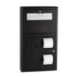 Bobrick B-3579 ClassicSeries® Surface-Mounted Seat-Cover Dispenser, Sanitary Napkin Disposal and Toilet Tissue Dispenser