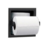 Bobrick B-6637 Recessed Toilet Tissue Dispenser with Storage for Extra Roll
