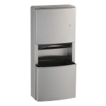 Bobrick B-43699 ConturaSeries® Surface Mounted Paper Towel Dispenser/11.3L Waste Bin with TowelMate® and LinerMate®