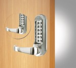 Codelocks CL500 & CL505 Front and Back Plates, Back to Back – Satin Stainless Steel