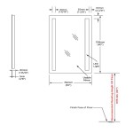Bobrick B-1691 Series LED Side-lit Mirror