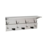 Bobrick B-239x34 Shelf with Mop and Broom Holders and Hooks