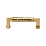M Marcus Heritage Brass Cabinet Pull Bauhaus Hammered Design 101mm Centre to Centre
