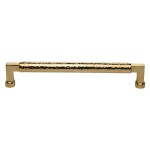 M Marcus Heritage Brass Cabinet Pull Bauhaus Hammered Design 203mm Centre to Centre