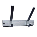 Hat & Coat Rack with 2 Hooks – Satin Anodised Aluminium