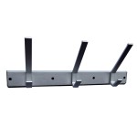 Hat & Coat Rack with 3 Hooks – Satin Anodised Aluminium