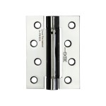 Single Action Adjustable Spring Hinge Set 102mm x 76mm x 3mm – Polished Stainless Steel 