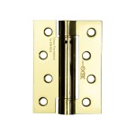 Single Action Adjustable Spring Hinge Set 102mm x 76mm x 3mm - Anti-tarnish Brass